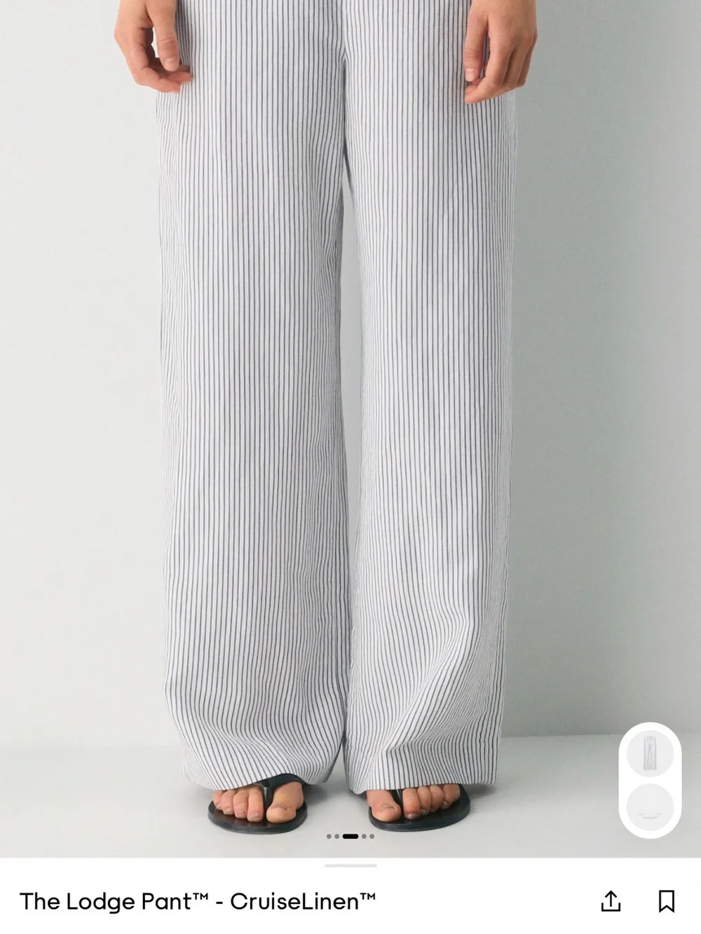 Aritzia Lodge pant cruise Linen size L NWOT
